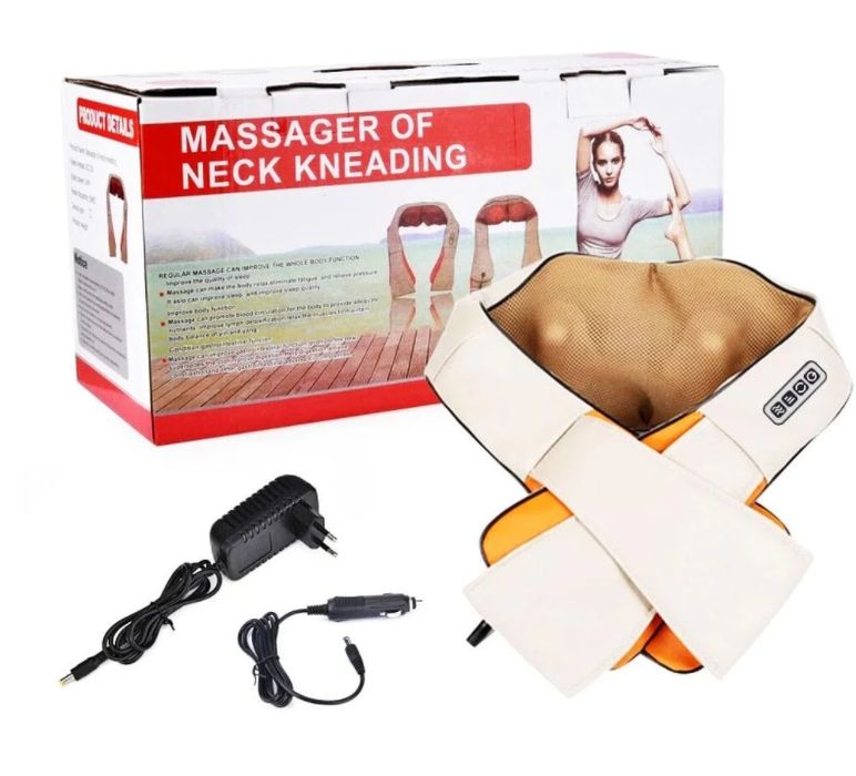Роликовий масажер Massager of Neck Kneading для шиї та спини