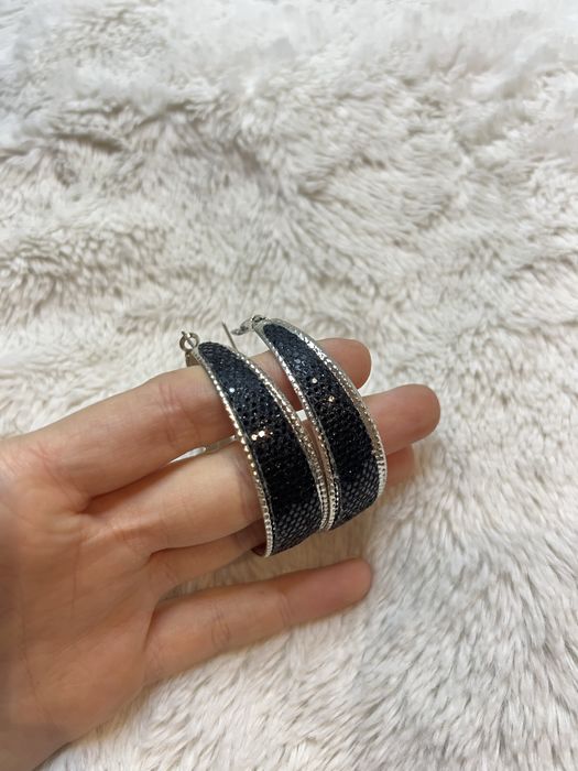 Kolczyki duże okrągłe koła kółka klasyczne glam glamour basic grunge