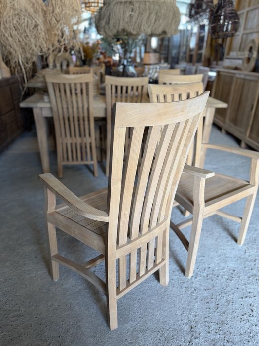 Fotel TEAK drewniany krzesło Farmhouse rustykalne