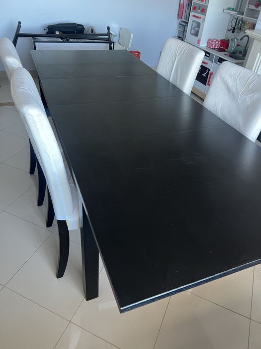 Mesa extensível Ikea BJURSTA + 4 cadeiras