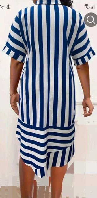 Vestido largo riscas