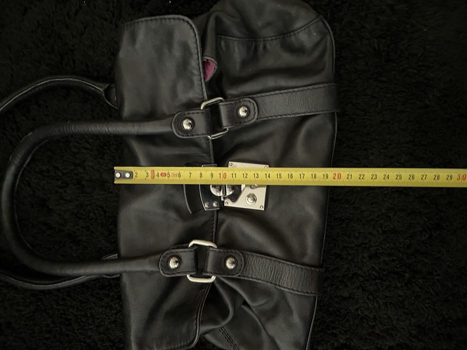 шкіряна вінтажна сумка багет y2k