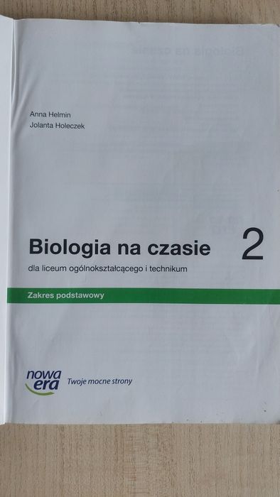 Biologia czasie- podręcznik do kl.2