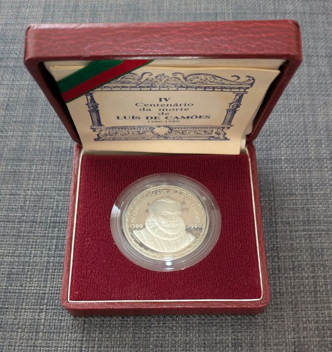 Portugal 1980 Prata Proof Luis Vaz Camões