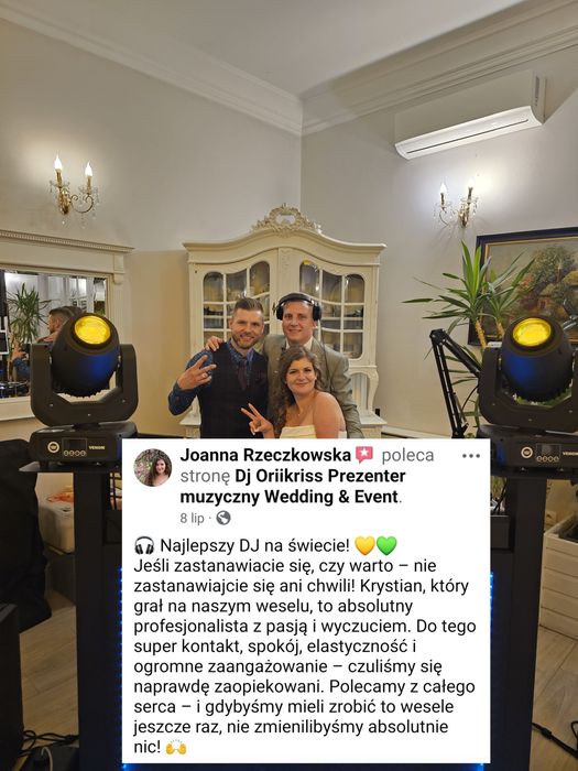 DJ ORIIKRISS na Wesele, 18, urodziny, eventy i inne uroczystości