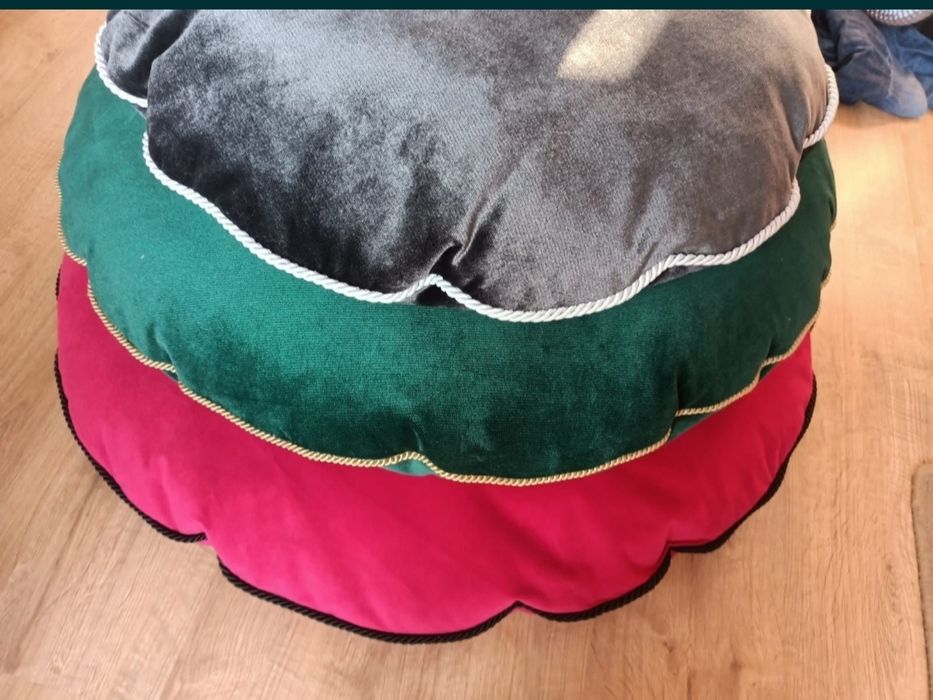 Legowisko dla psa kota eleganckie okrągłe poducha