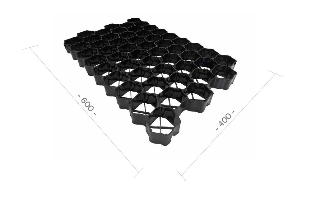 KRATKA KRATA TRAWNIKOWA Geokrata Ogrodowa Parkingowa 600x400 h30