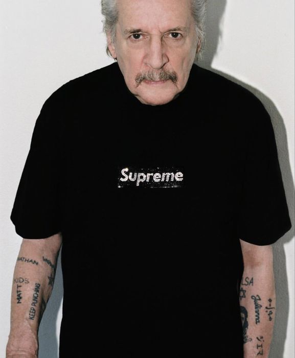 Supreme Swarovski футболка коллаборация  оригинал.