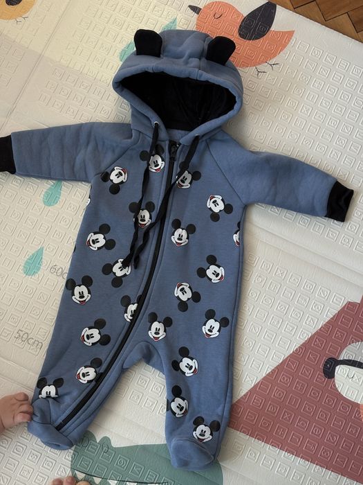 Флісовий комбінезон чоловічок 0-3 місяці до 65 см