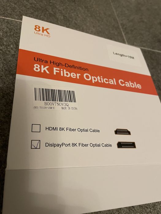 Cabo fibra 8k (NOVO) 15 metros64284428856449123