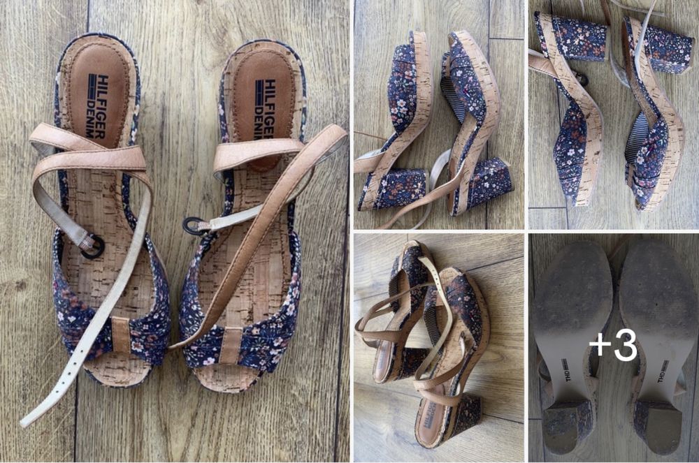 Tommy Hilfiger Denim koturny/sandały rozm. 40 przwie NOWE