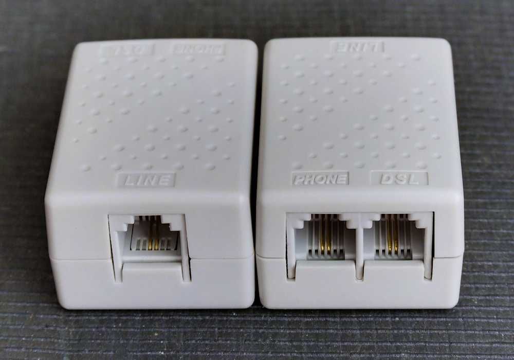 3 ADSL-сплиттера + кабели RJ11 1,8 м