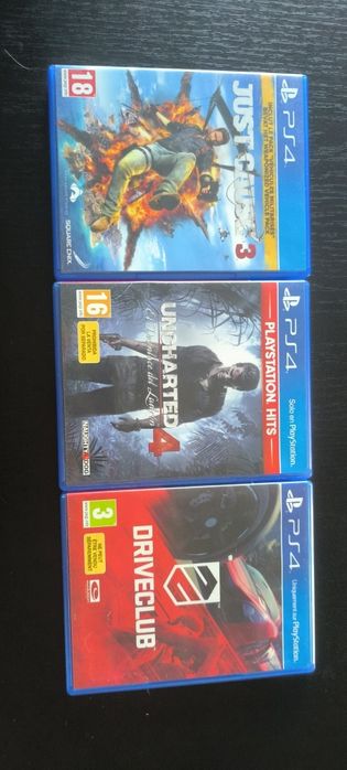 Uncharted 4/Just cause 3/Driveclub PlayStation 4