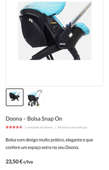 Doona plus 2 em 1 + bag, base isofix