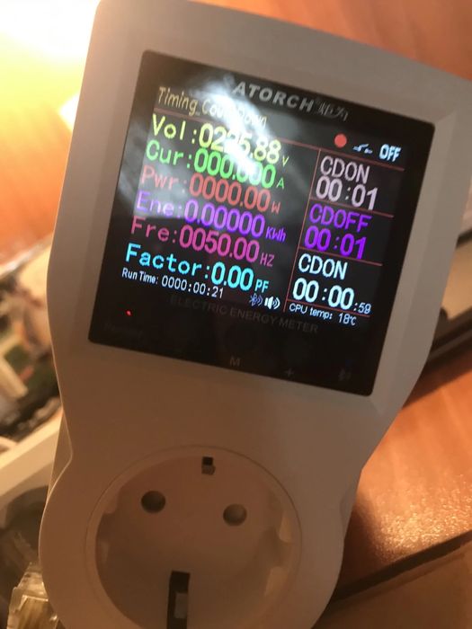 Ваттметр-розумна WI-FІ розетка  ATORCH S1W 16А