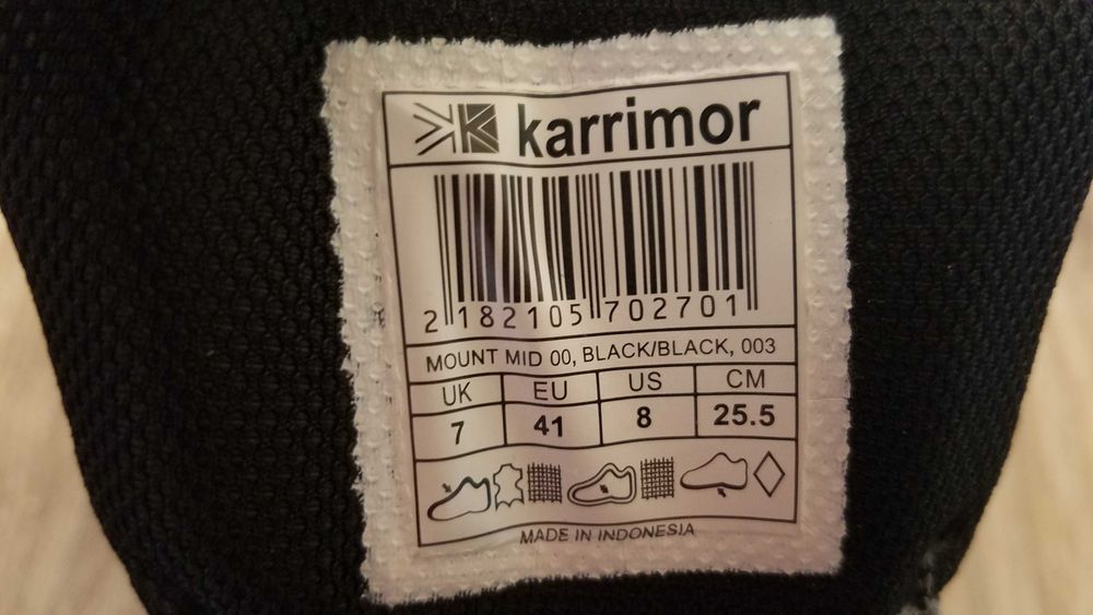 Buty KARRIMOR Mount MID 41/42 26.5cm Skóra trekkingowe wodoodporne BDB