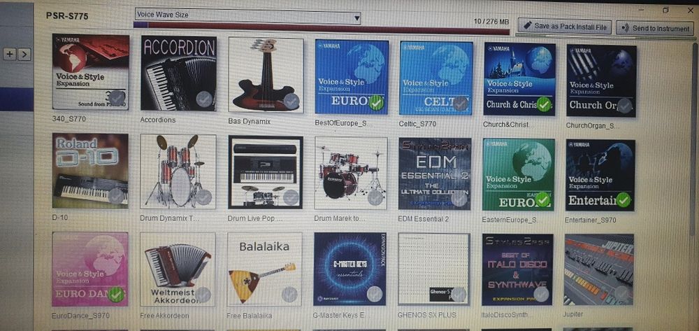 Yamaha Genos-2, SX900-920, 700-720, 970-770. Zamiana