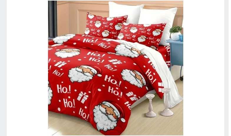 Pościel Świąteczna Komplet 160x200 + 2 x 70x80cm Dwustronna "+GRATIS