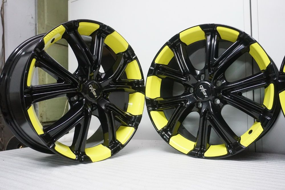 Alufelgi Oxigin NOWE 5x114,3 8Jx18" et48 cb72,6 czarny i zolty!