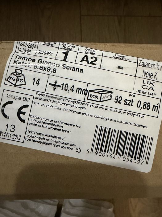 Plytki Tamoe Bianco 20szt.