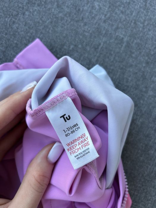 Купальник з єдиноріжками. дитячий суцільний купальник 80-86 см