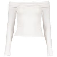 Сорочка з відкритими плечима і довгими рукавами