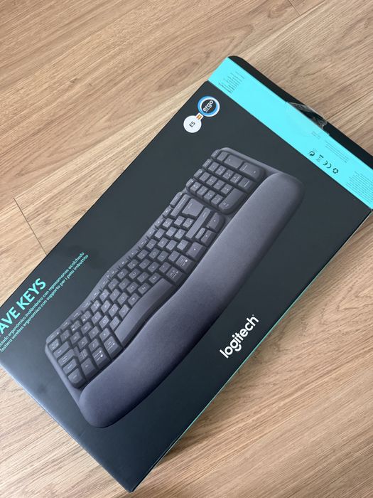 Teclado sem fios ergonomico