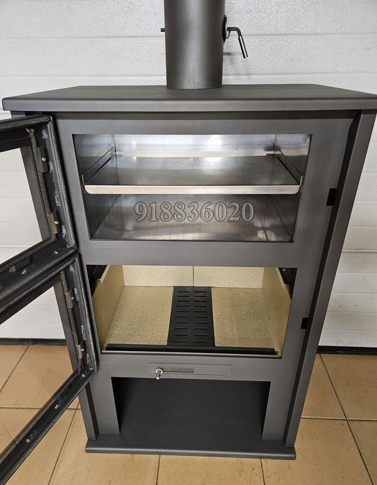 Salamandra Lenha Forno INOX  - NOVAS - Fabricada em Portugal