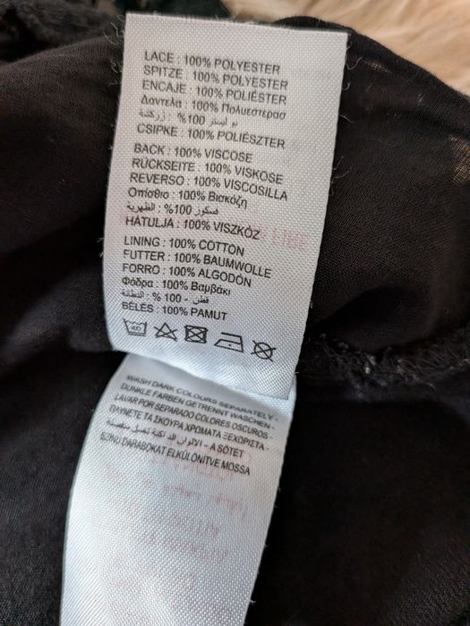 Czarna bluzka koronkowa rozmiar 38