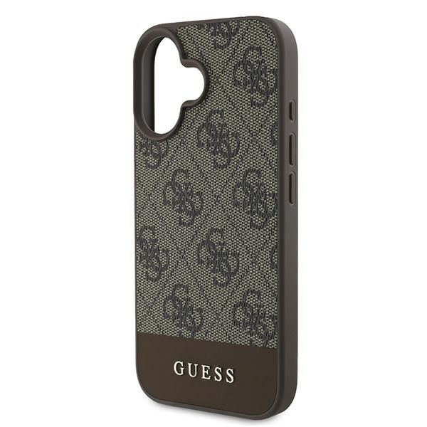 Guess GUHCP16MG4GLBR iPhone 16 Plus 6.7 brązowy/brown hardcase 4G Bottom Stripe