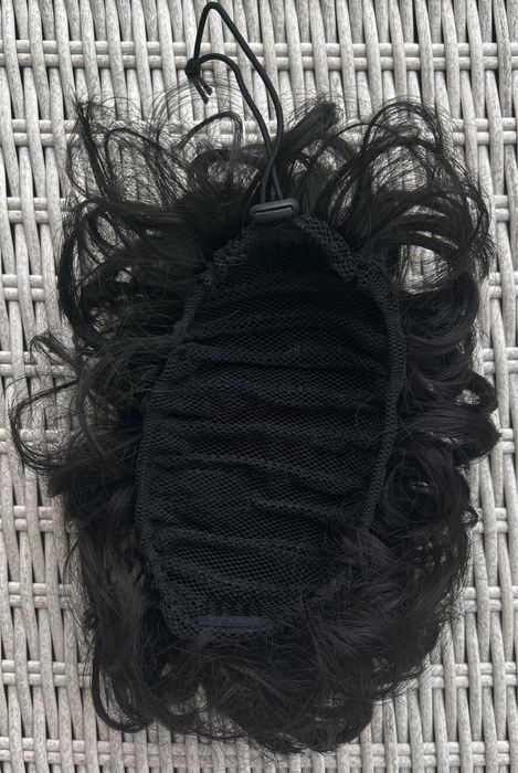 Premium Ultra włosy doczepiane, czarny kok na siateczce 526.