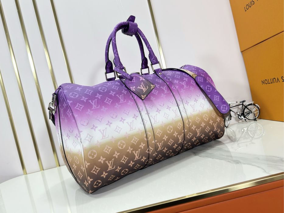 Louis Vuitton сумка дорожная спортивная keepall фиолетовая мужская