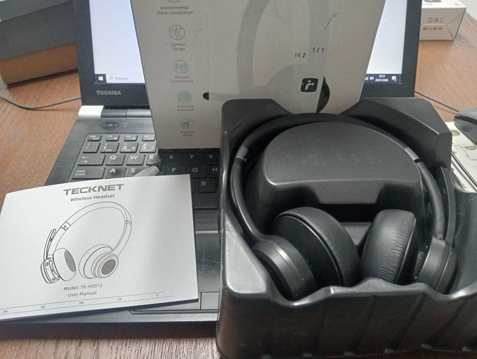 Headset TeckNet Wireless TK-HS012 - Bluetooth 5.2 (50h Bateria)