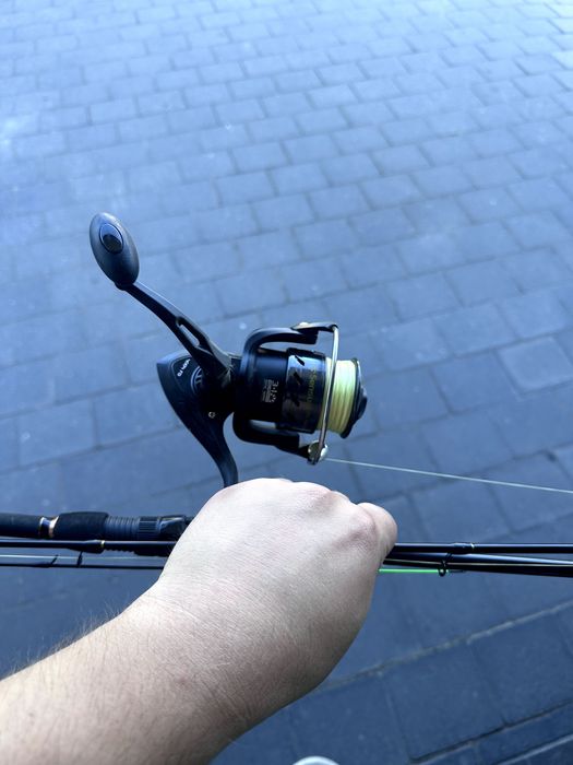 wędka mikado katsuda razem z kołowrotkiem mikado i plecionką caly zestaw