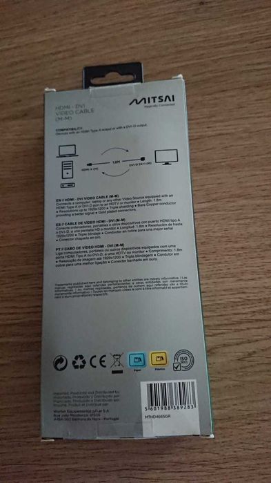 Cabo HDMI-DVI - Novo