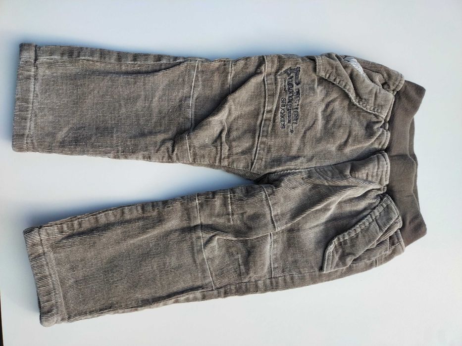 Spodnie ocieplane sztruksowe rozmiar 86