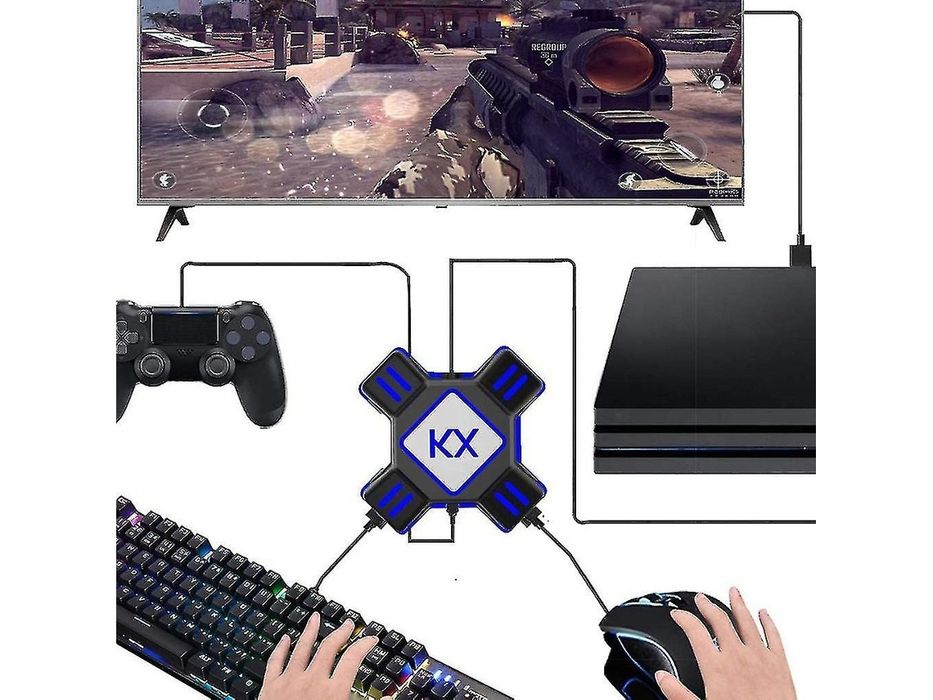 Adaptador teclado e rato para Compatível Com Ns/ Ps5/ Ps4/ Ps3/ SérieX