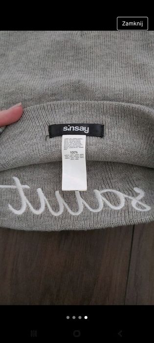 Szara czapka beanie