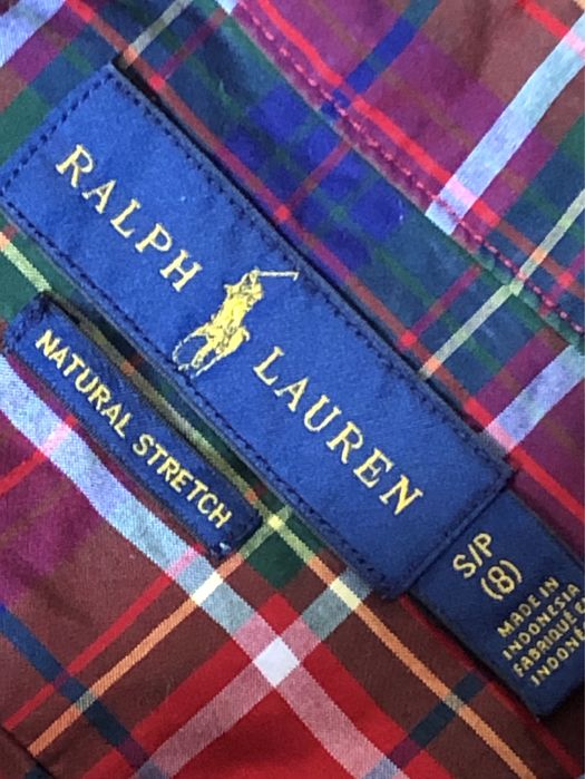 Ralph Lauren koszula chłopięca w kratę natural stretch 8 lat