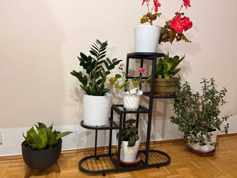 Stojak na kwiaty 5 półek modern home 70x23 cm