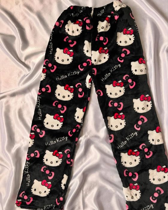 Плюшеві штани Hello Kitty, піжамні штани з Hello kitty, піжама