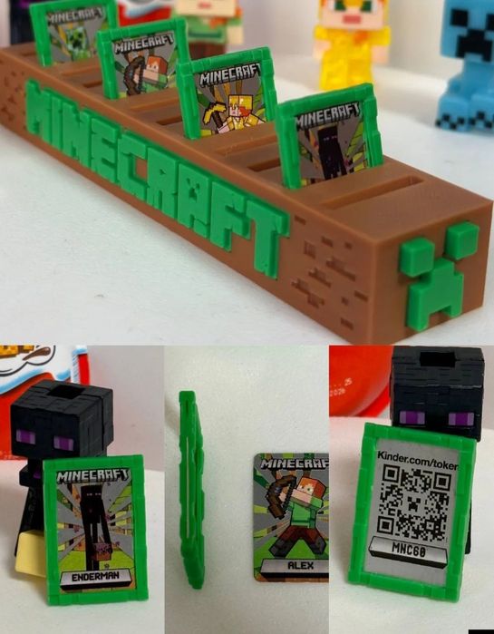 Стенд / Підставка / Поличка для Карточок Фігурок Kinder Minecraft з Майнкрафт