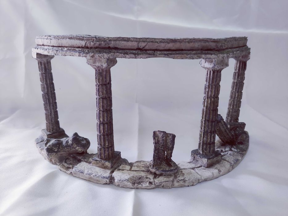 Decoração de aquário, meia-lua, estilo romano, grego