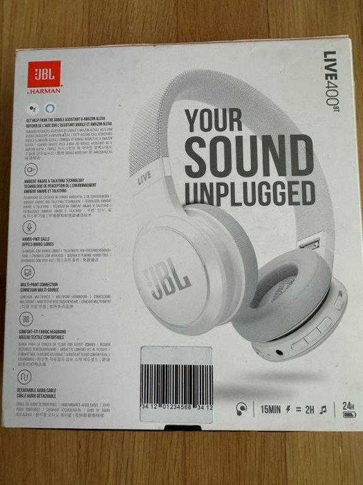 Słuchawki JBL LIVE 400BT Białe