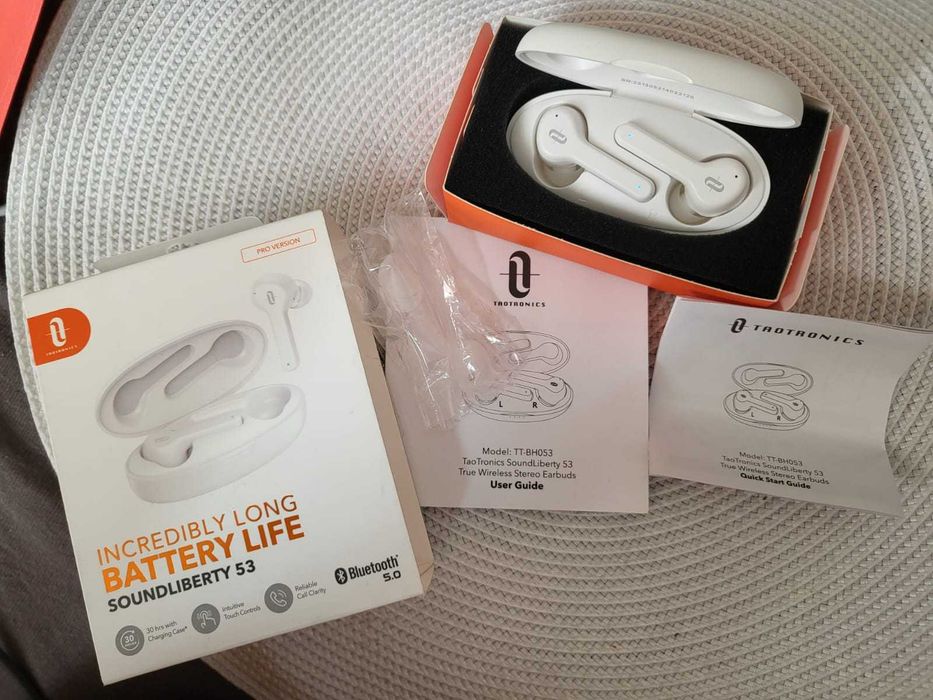 Słuchawki bezprzewodowe Taotronics SoundLiberty 53. Białe. dostawa GRATIS!