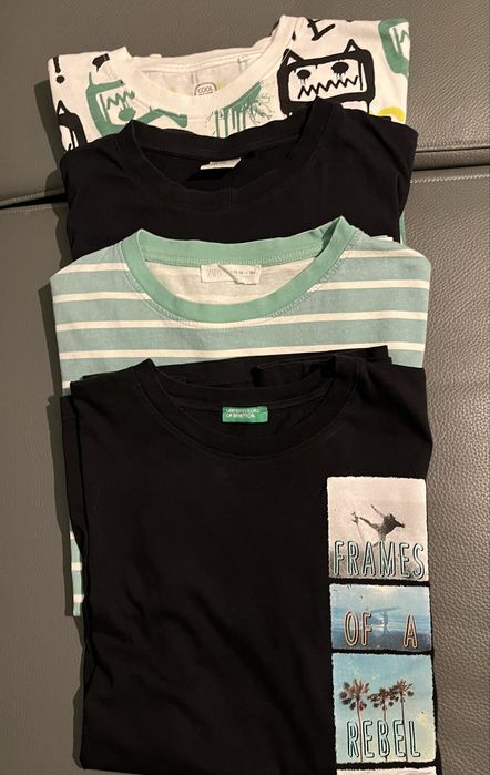 Koszulki dla chłopca (4 sztuki) roz. 164 Zara, Benetton, Cool Club