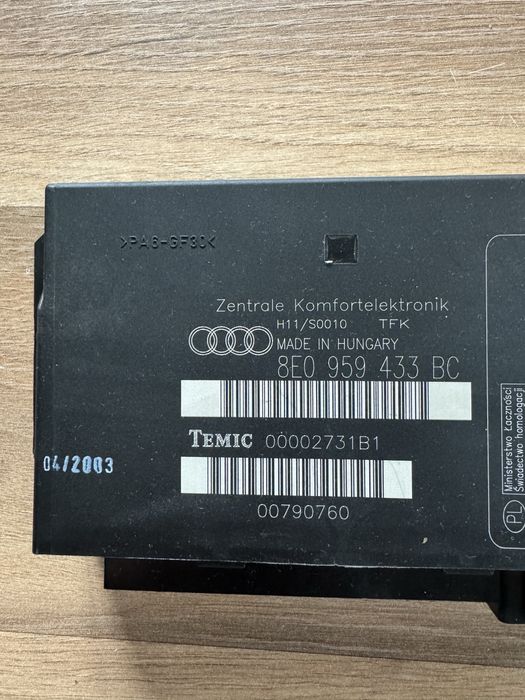 Moduł komfortu Audi A4 B6