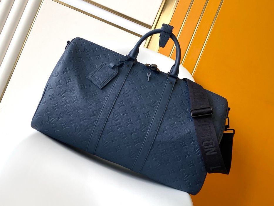 Louis Vuitton keepall сумка мужская синяя ручная дорожна спортивная