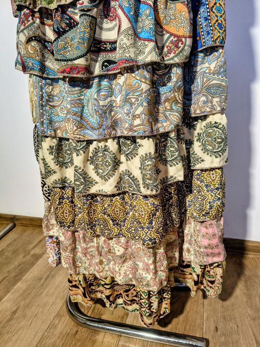 Spódnica boho z falbanek r. M, L, XL