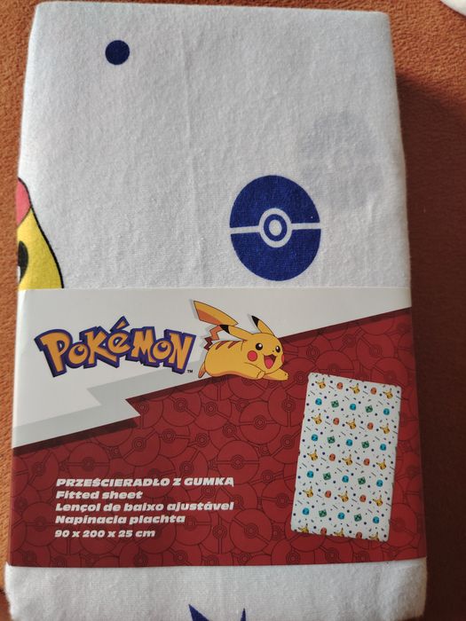Prześcieradło Pokemon  90x200 bawełna